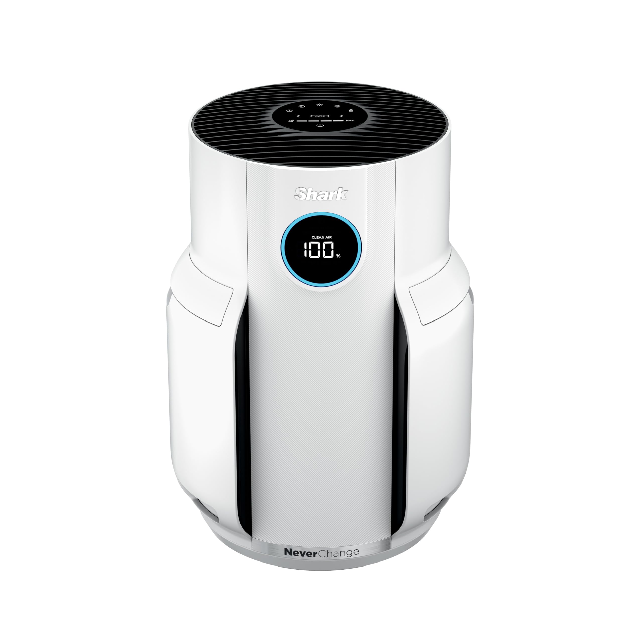 Shark NeverChange front view with real-time air quality feedback in a compact footprint