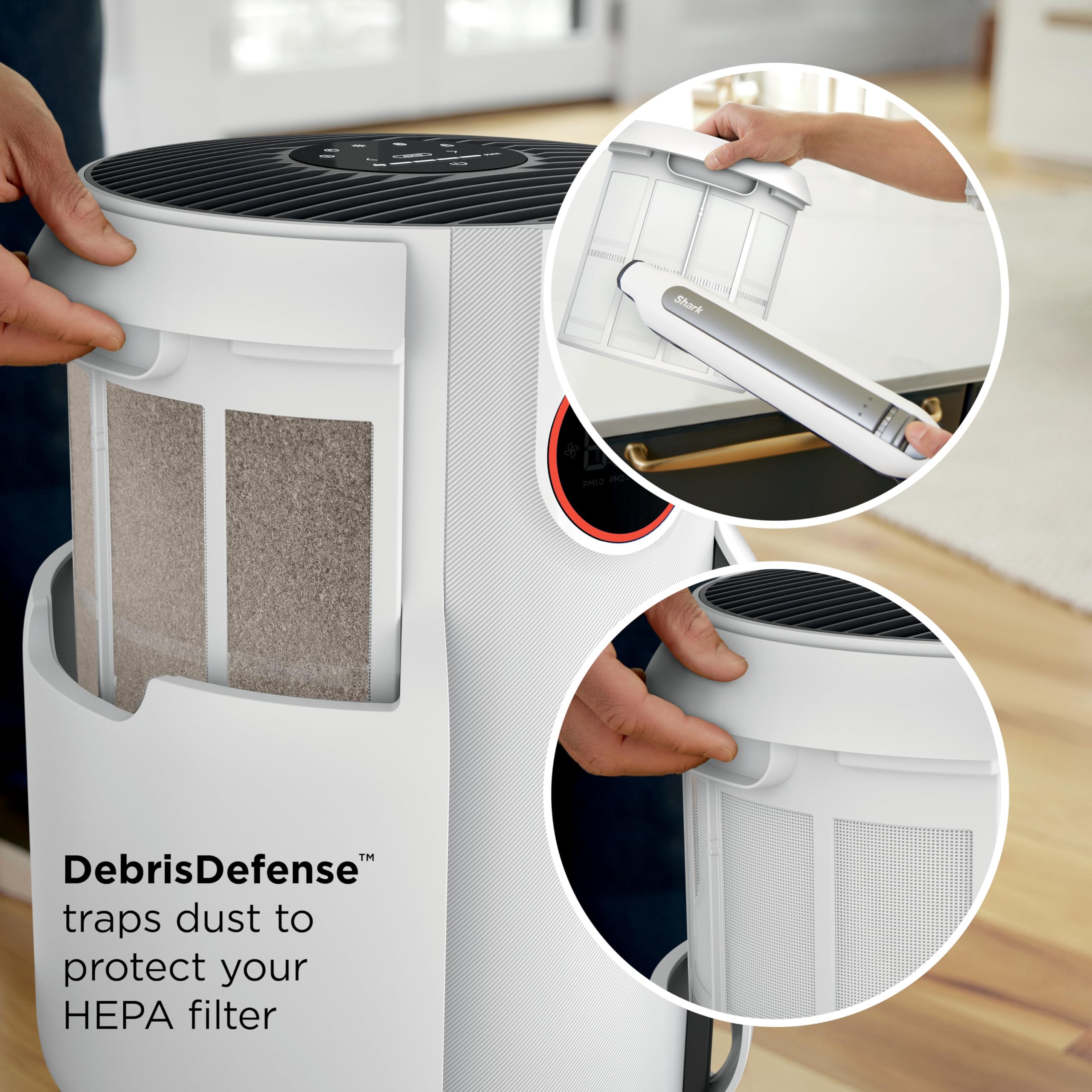 Shark NeverChange washable filters simplify upkeep and cost savings