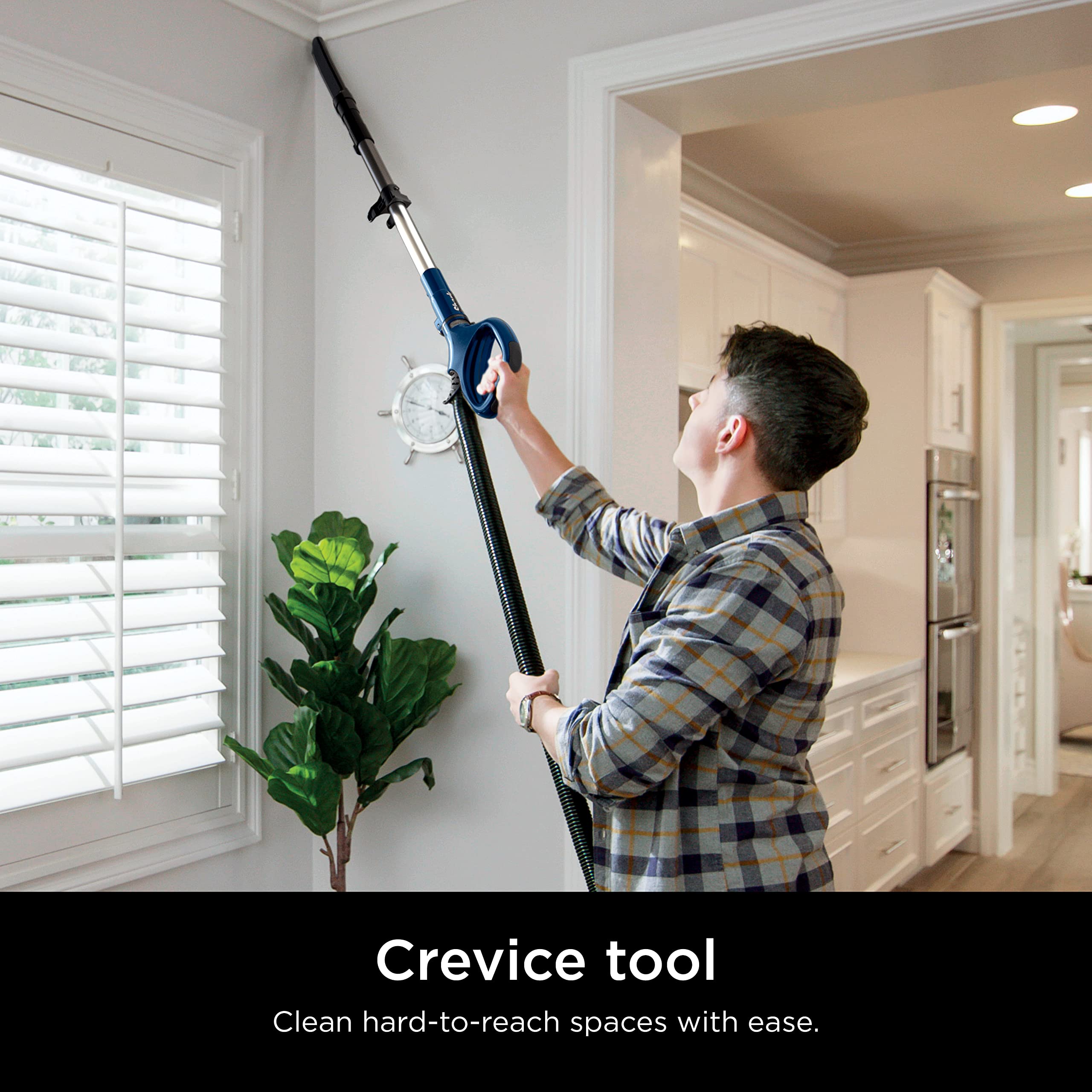Shark NV151 Swivel Steering eases cleaning around furniture and corners