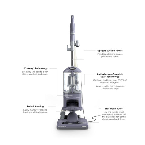 Lightweight Shark NV352 cleaning carpets and bare floors