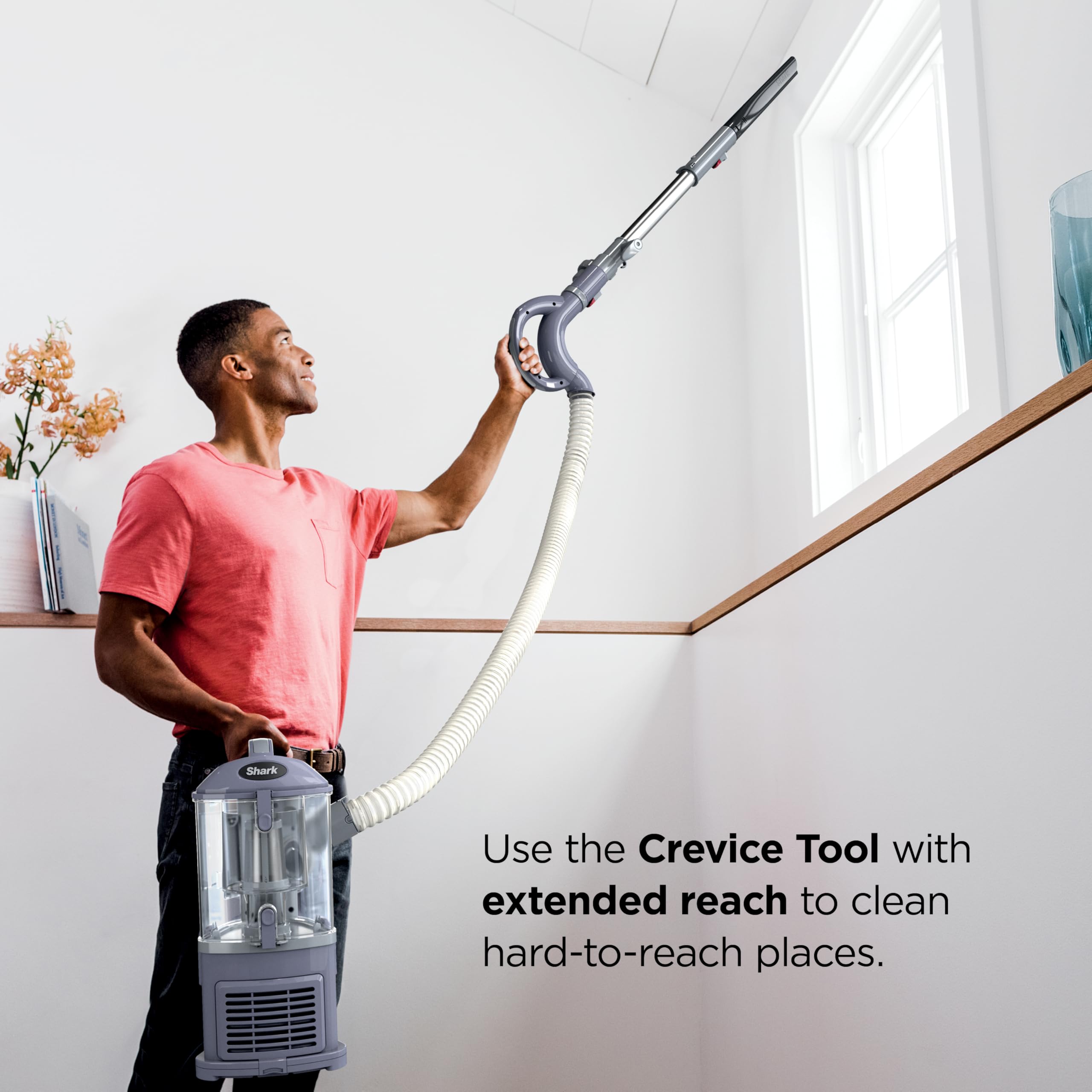 Shark Navigator with swivel steering for tight-space cleaning