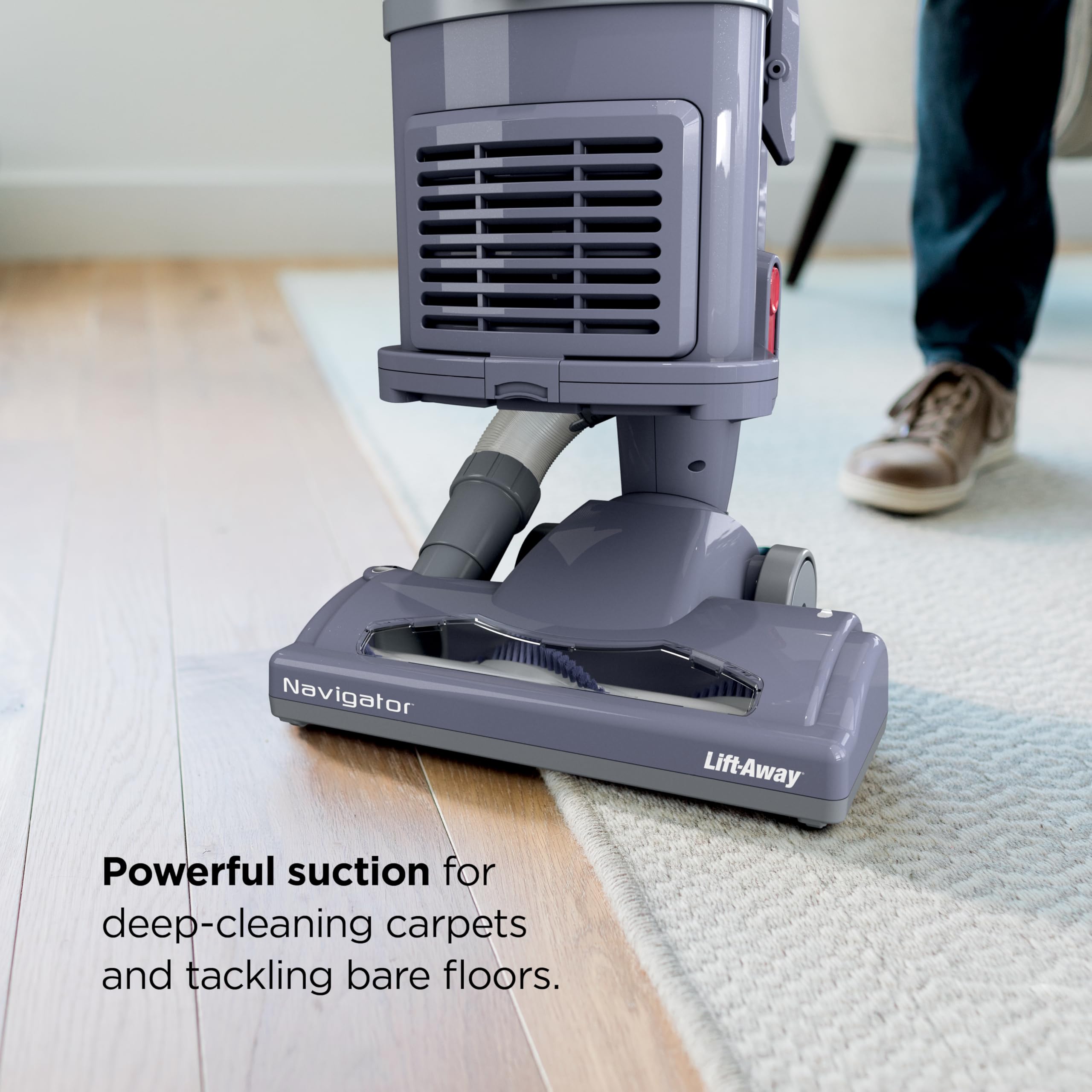 Shark NV352 upright vacuum with HEPA filter sealed system traps dust