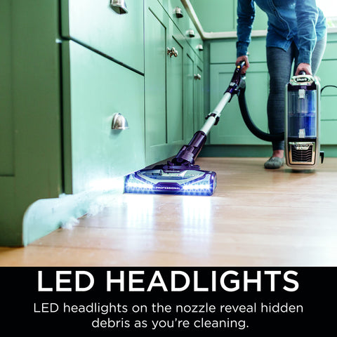 Shark NV752 fingertip controls switch seamlessly between hard floor and carpet.