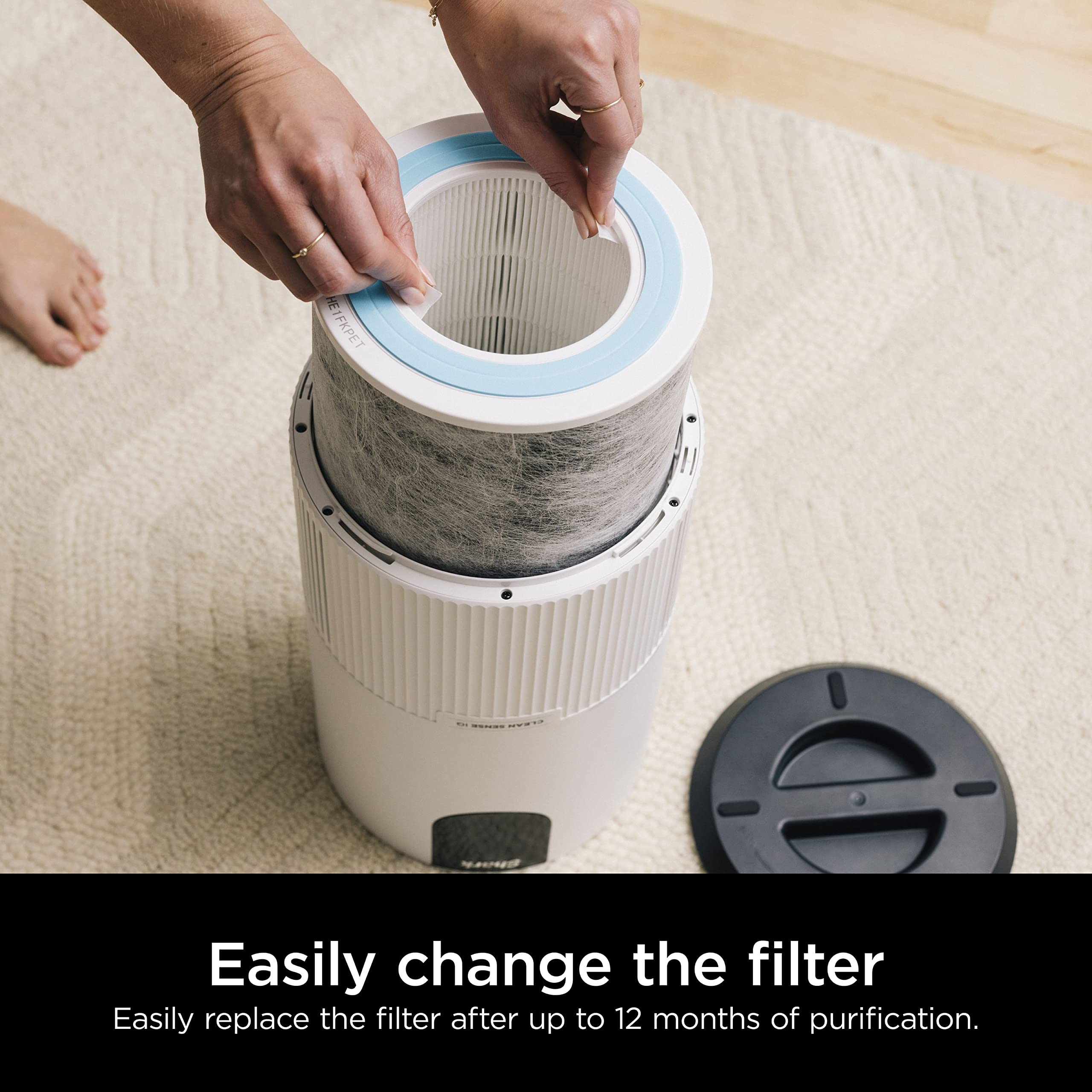 Shark odor guard filter for advanced odor lock in living spaces.