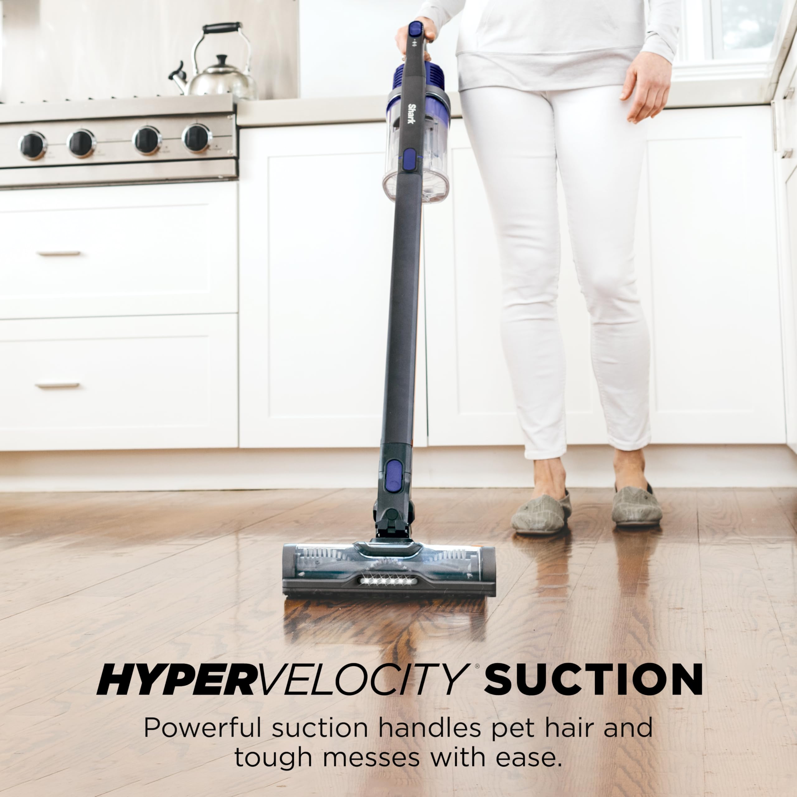 Shark Pet Cordless Stick Vacuum offers up to 40 minutes of powerful cleaning.