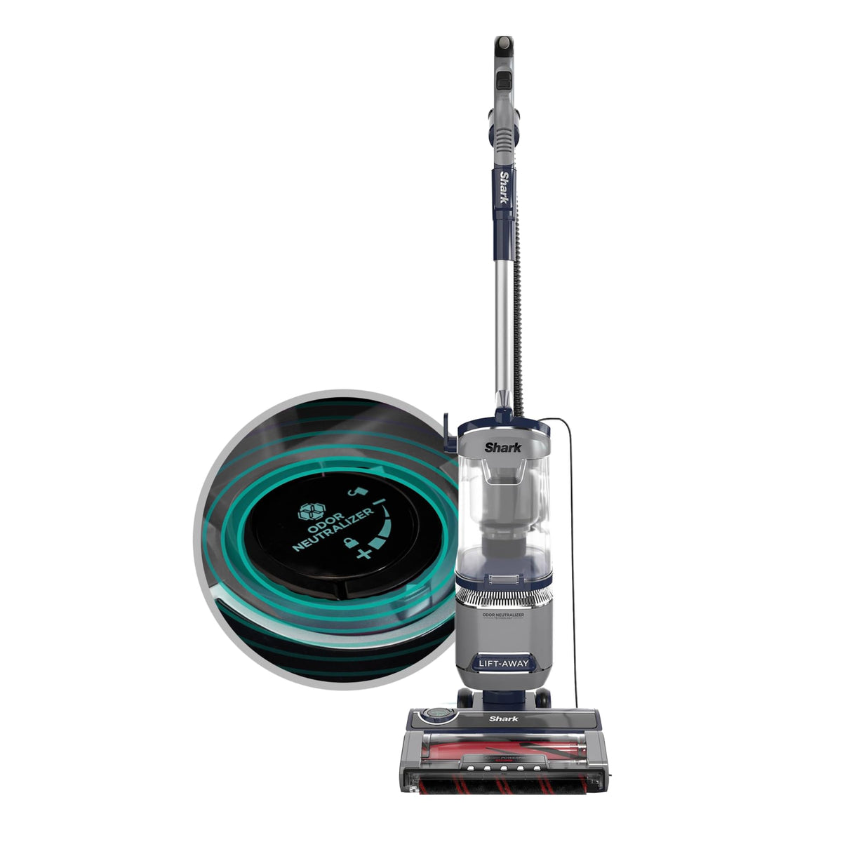 Shark Pet Performance Plus Lift-Away with DuoClean PowerFins cleans deep carpet and hard floors.