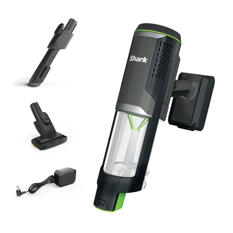 Shark PowerBoost delivers three-times suction for thorough pickup in cars and homes.