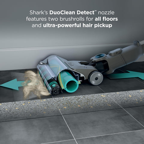 Shark PowerDetect dirt-detect technology boosts cleaning when debris appears