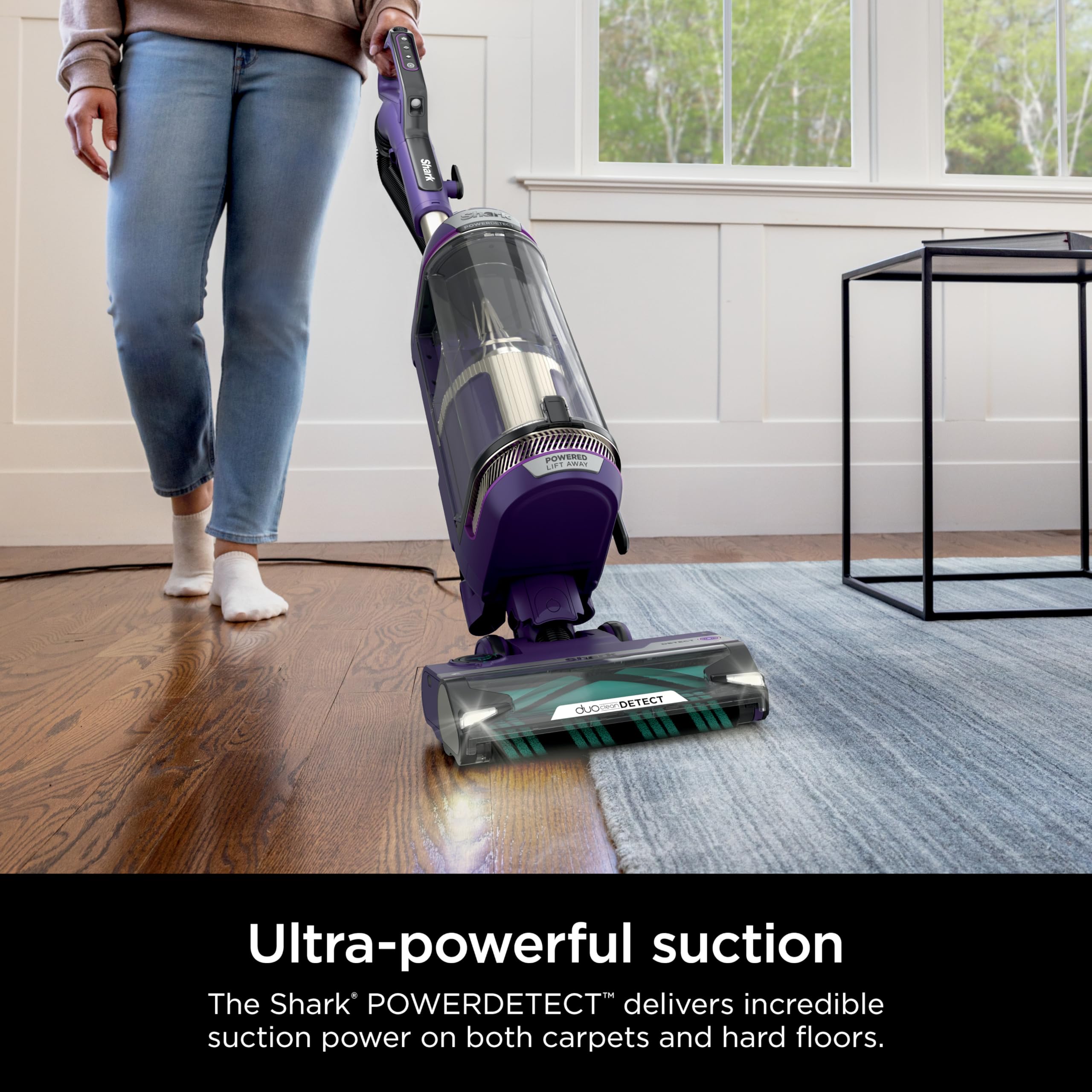 Shark POWERDETECT duo-clean-detect nozzle sensing dirt on floors