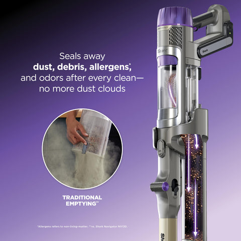 Shark PowerDetect intelligent suction adapts to dirt for deeper cleaning.