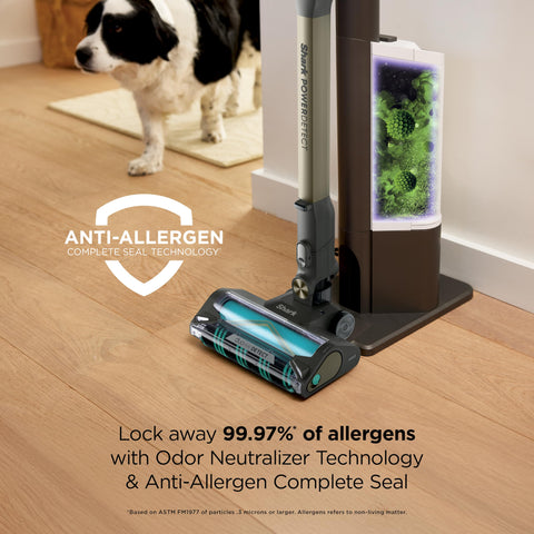 Shark PowerDetect Pet Plus Pet-hair cleaning helps remove fur from carpets.