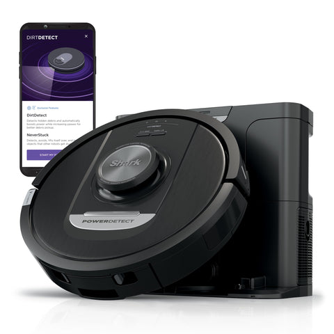 Shark PowerDetect robot vacuum front view for thorough home cleaning