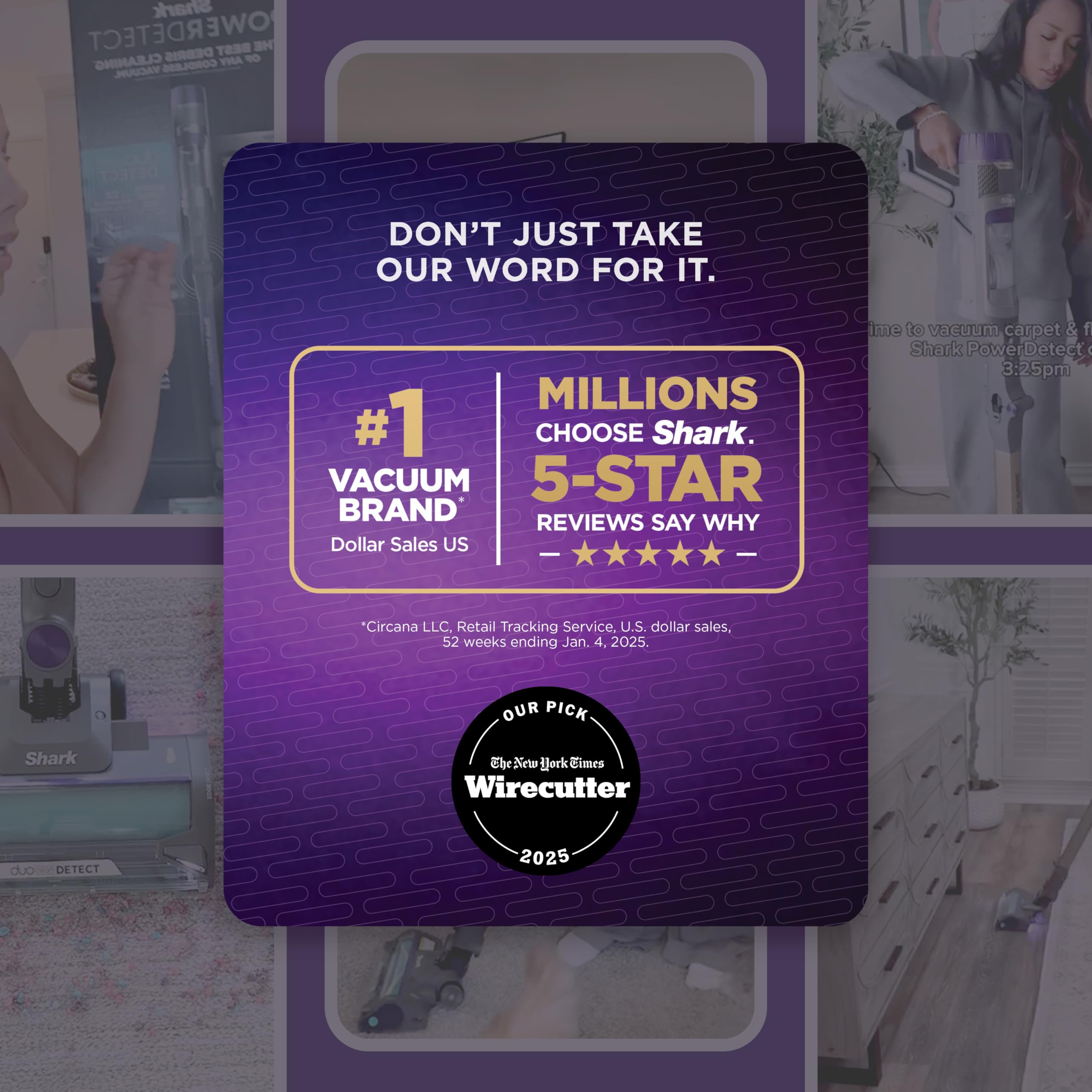 Shark PowerDetect 70-minute runtime supports thorough cleansing on larger homes