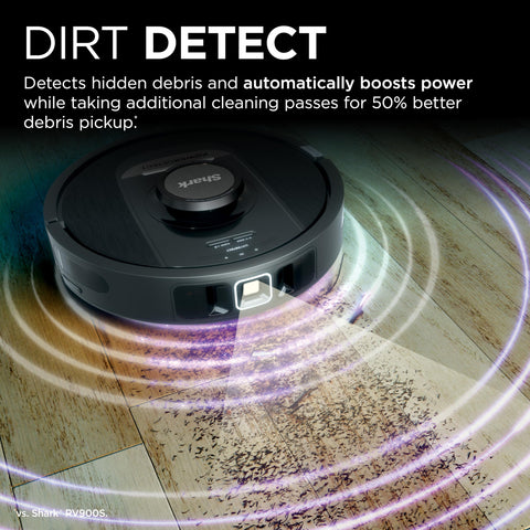 Shark PowerDetect self-empty base dock showing bagless dust disposal