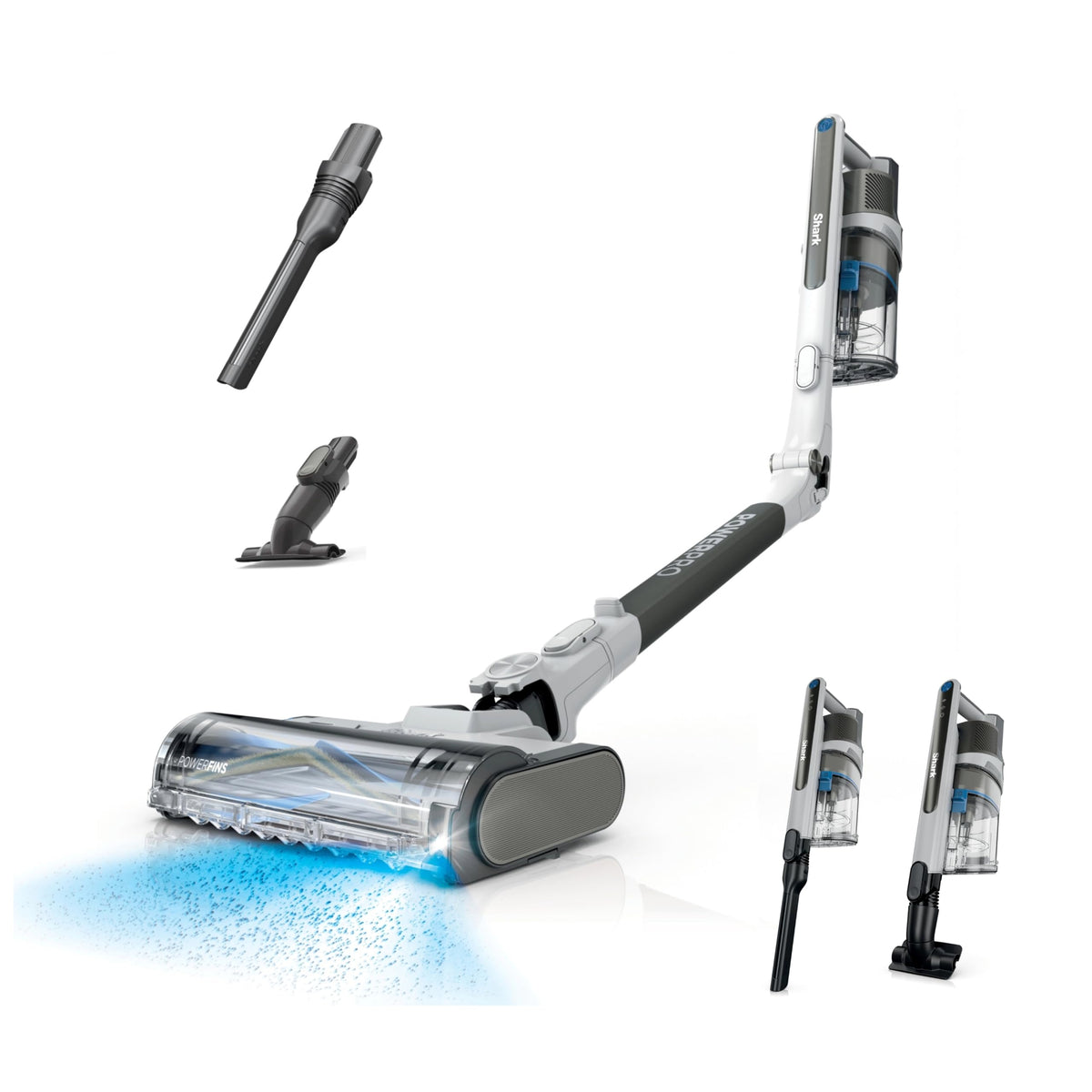 Shark PowerPro Flex Reveal Plus front view for easy maneuverability during cleaning