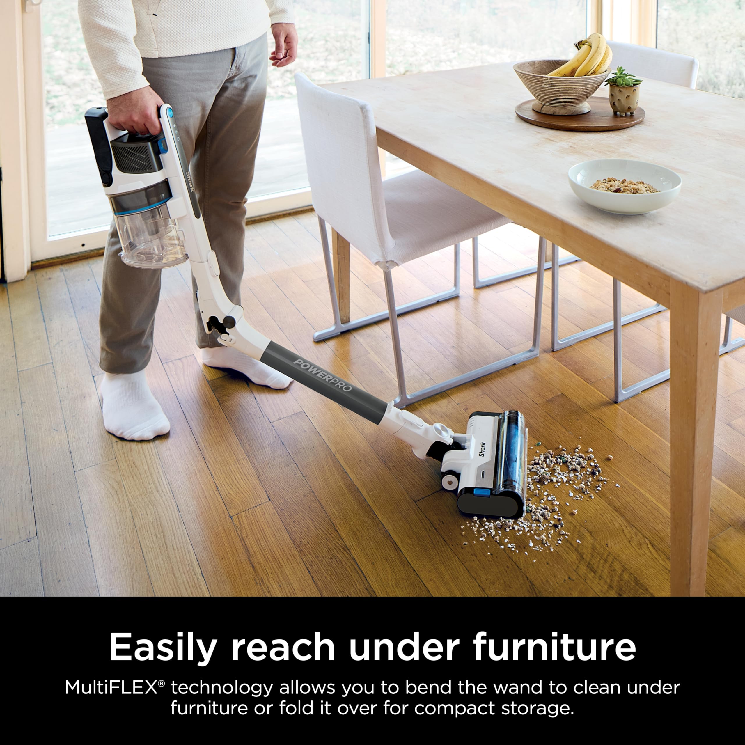 Shark PowerPro Flex Reveal Plus HEPA filtration captures fine dust and allergens