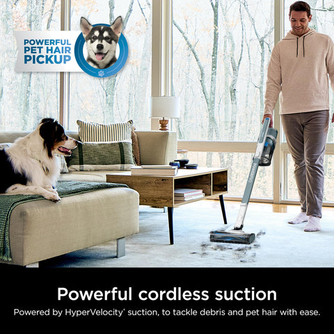 FloorDetect nozzle shown adjusting to surface type for optimal cleaning.