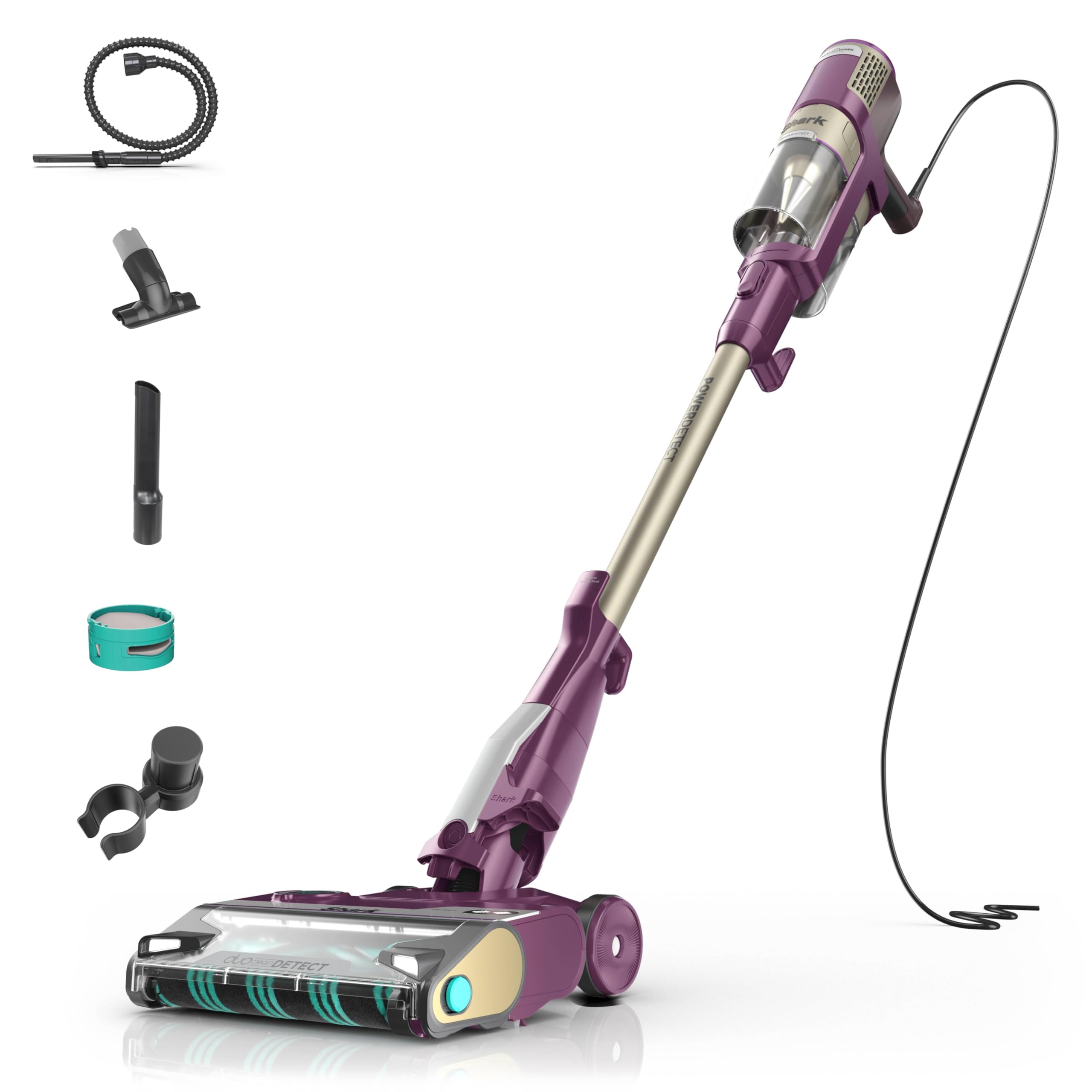 Shark PowerDETECT ultra-light front view showing compact, easy-lift design for quick cleans.