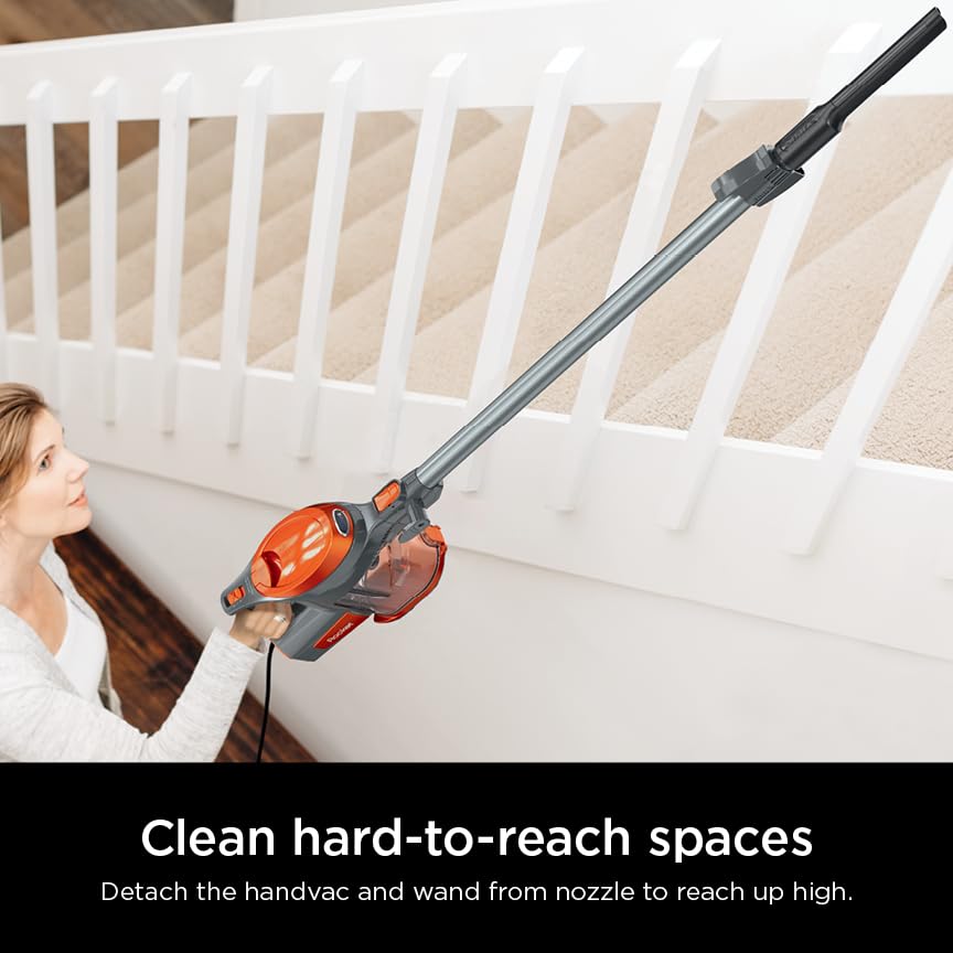Shark Rocket Pet with swivel steering enables easy maneuvering around furniture