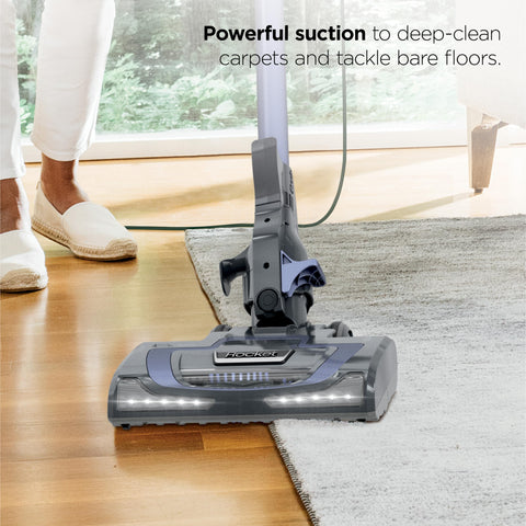 Shark Rocket Pro DLX removable hand vacuum in action for above-floor cleaning