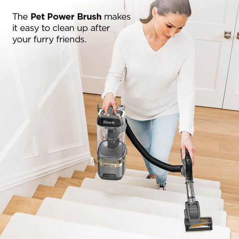 Shark Rotator PowerFins DuoClean cleans carpets and hardwoods in one pass.