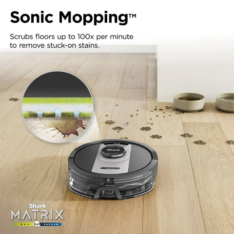 Shark RV2400WD sonic-mopping-action demonstrates simultaneous vacuuming and mopping.