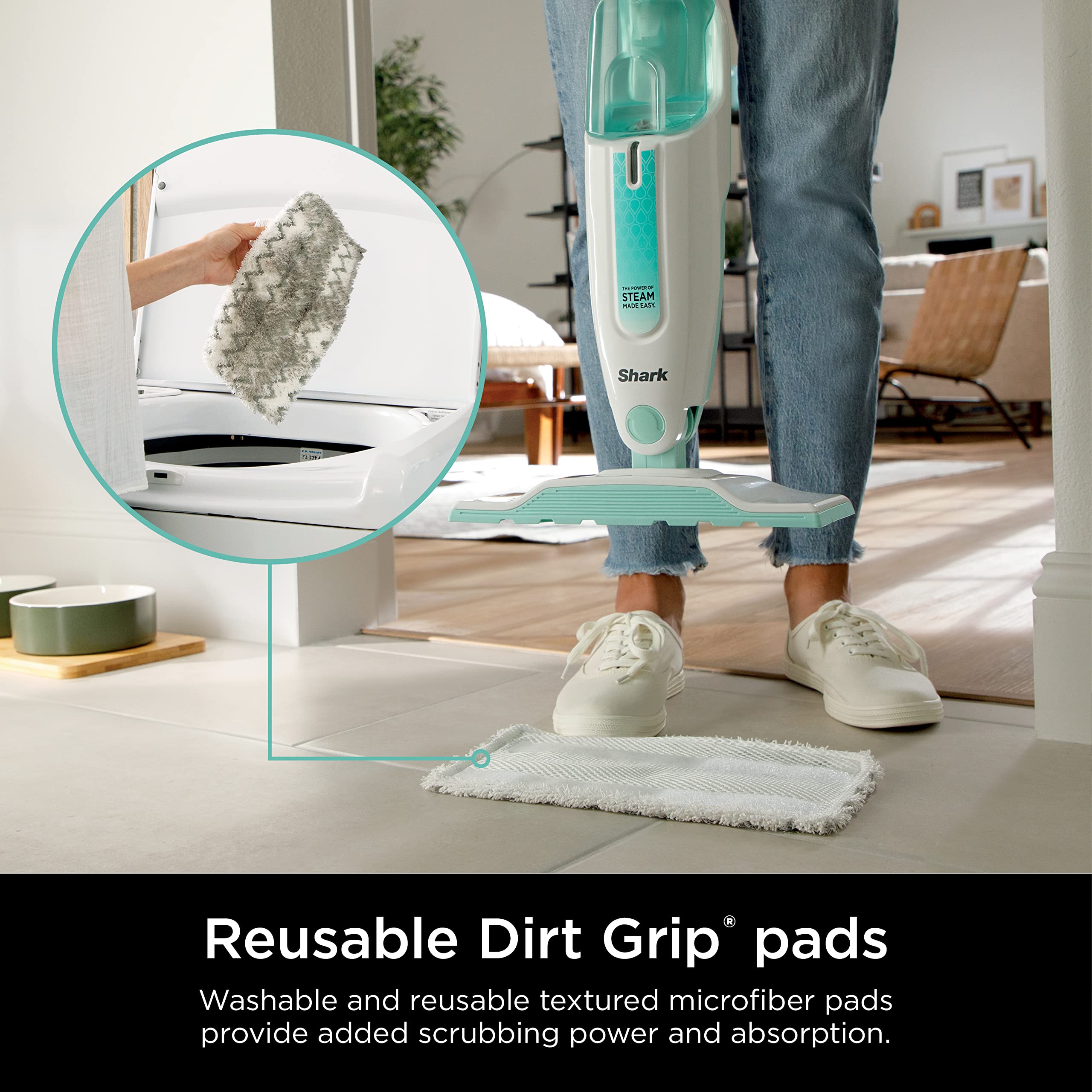 Extended 18 ft cord lets you clean larger areas without frequent unplugging.