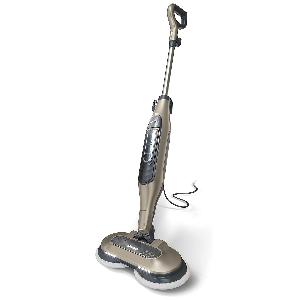 Shark S7001 mop with LED headlights reveals hidden debris for easier cleaning.