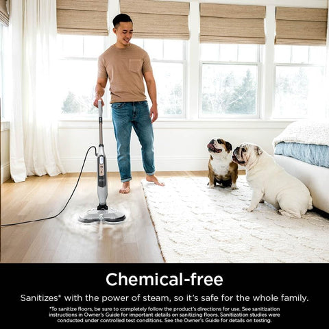 Shark S8201 rotating-pads-cleaning bronze, effortless scrubbing lifts grime