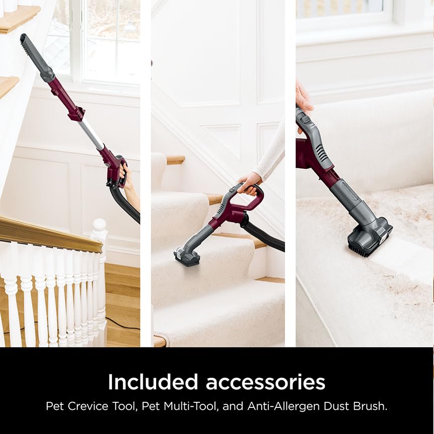 Shark Self-Cleaning brushroll tackles pet hair without wrap.
