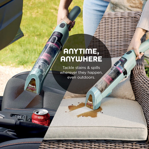Shark StainForce stain-eliminator-tool targets tough spots with precision.