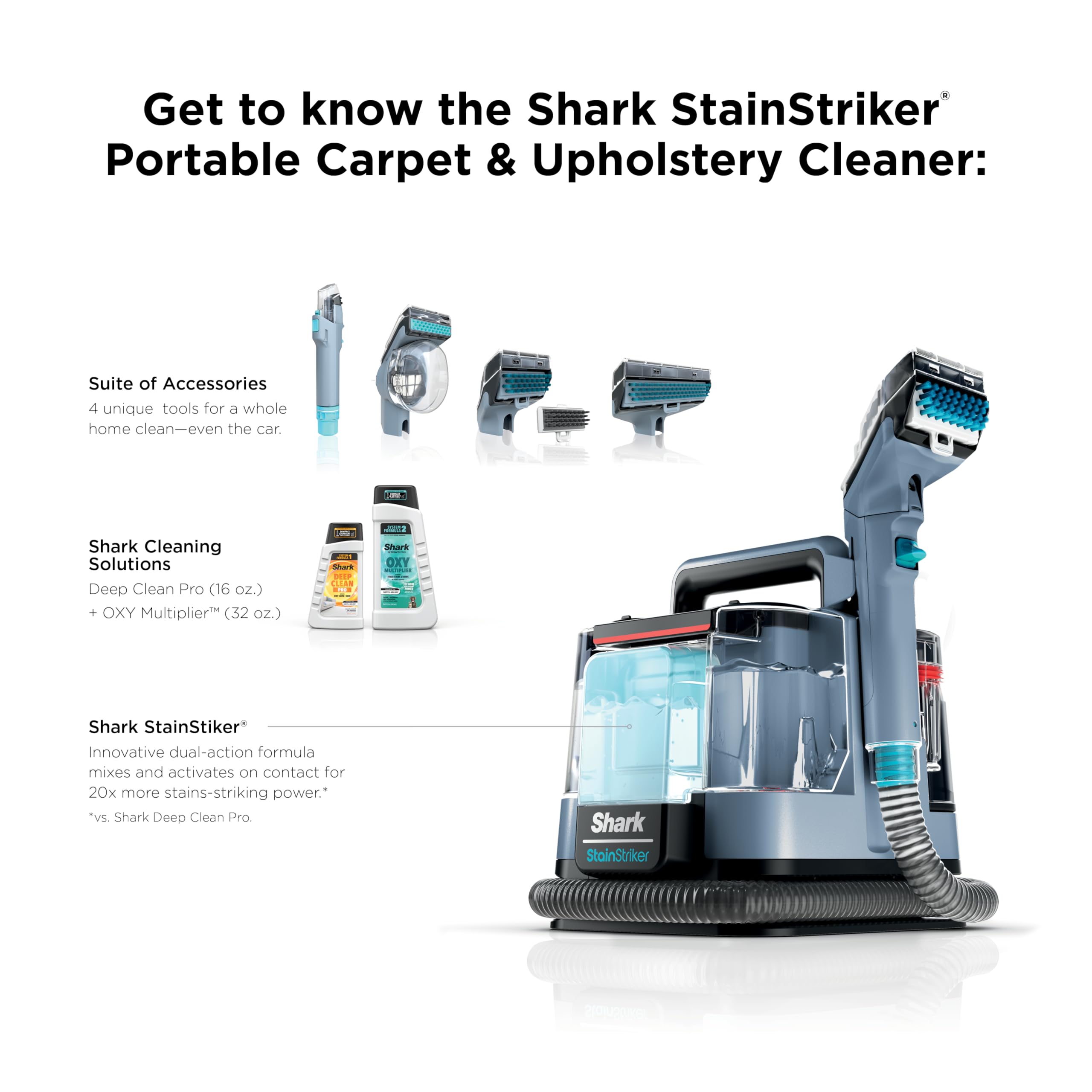 Shark StainStriker contents included in the cleaning bundle