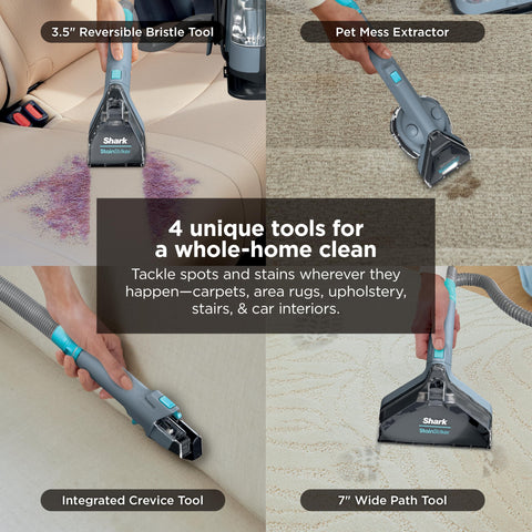 Shark StainStriker dual-activated formula automatically mixing inside unit