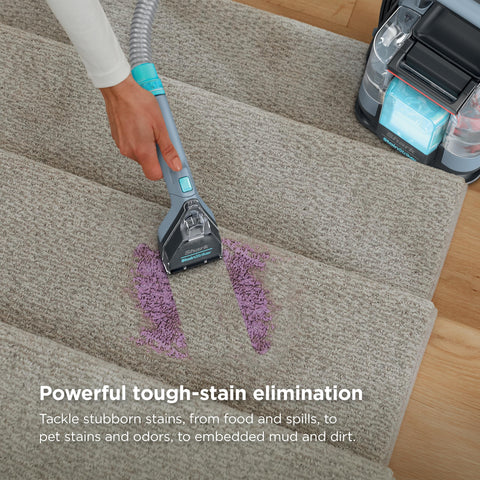Shark StainStriker pet mess extractor attached for quick stain removal