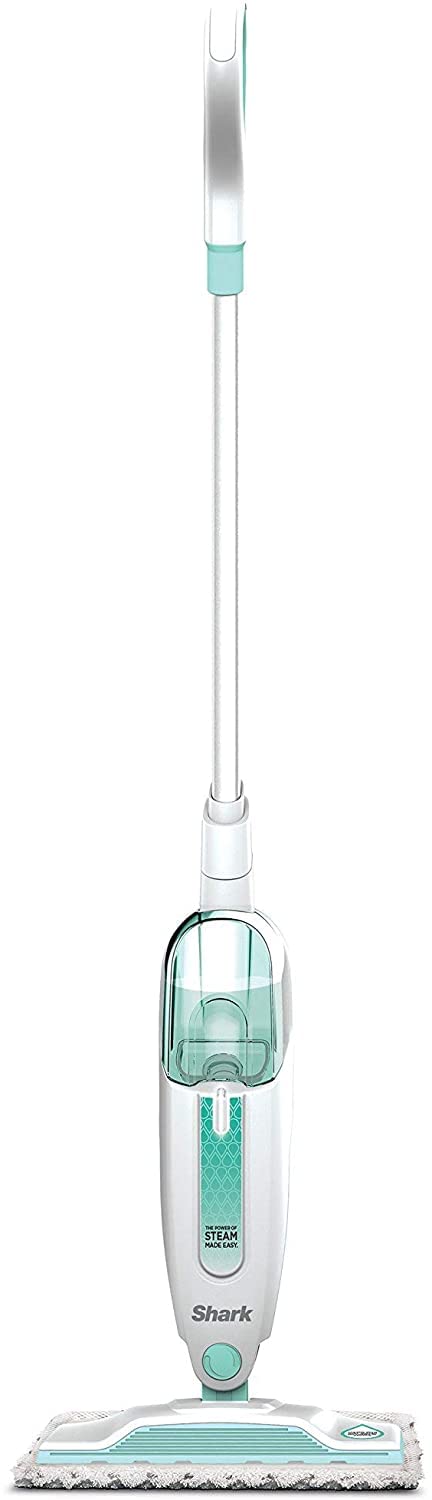 Shark S1000WM steam mop stored compactly in a closet or cabinet.