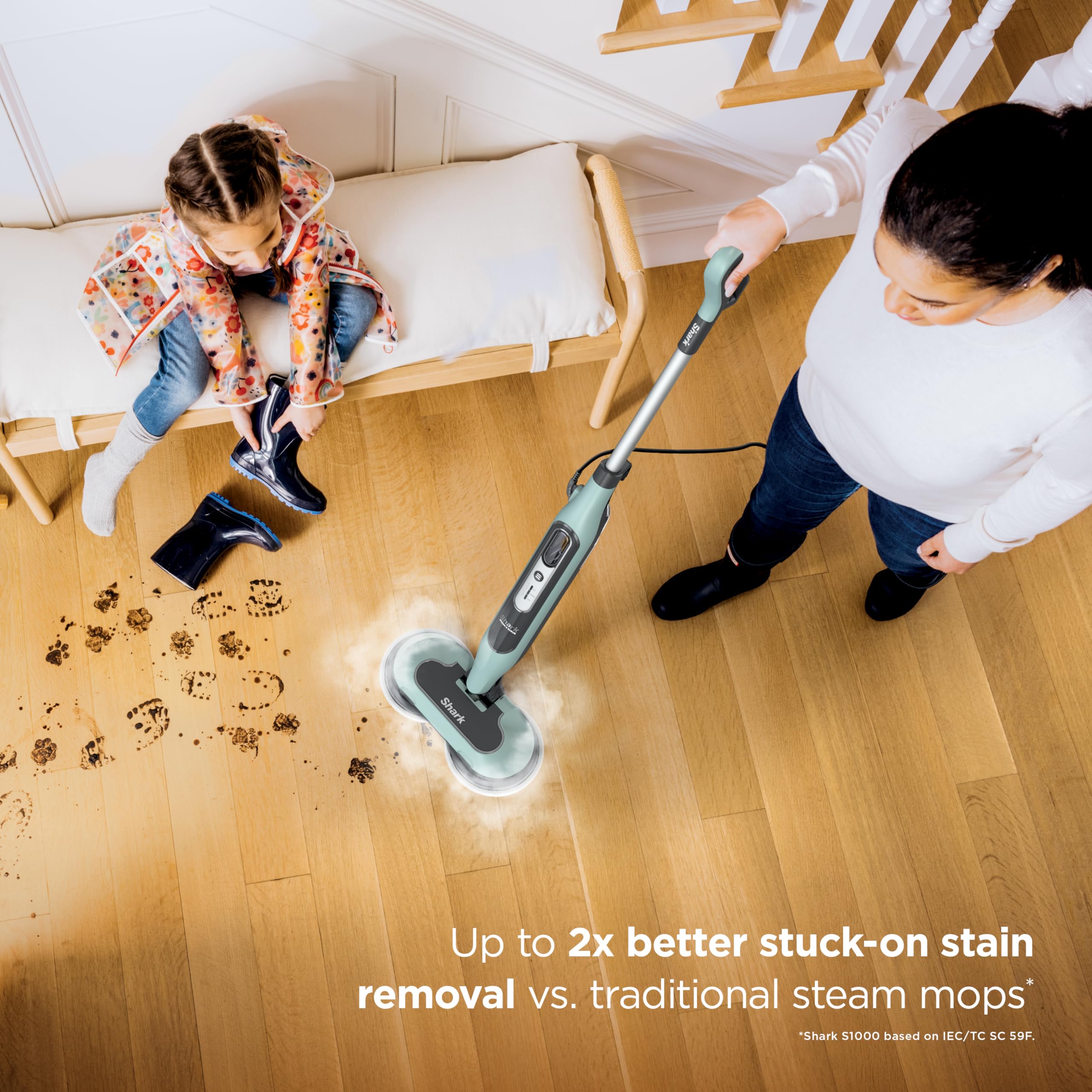 Shark Steam & Scrub mop features 3 steam modes for quick to deep cleans