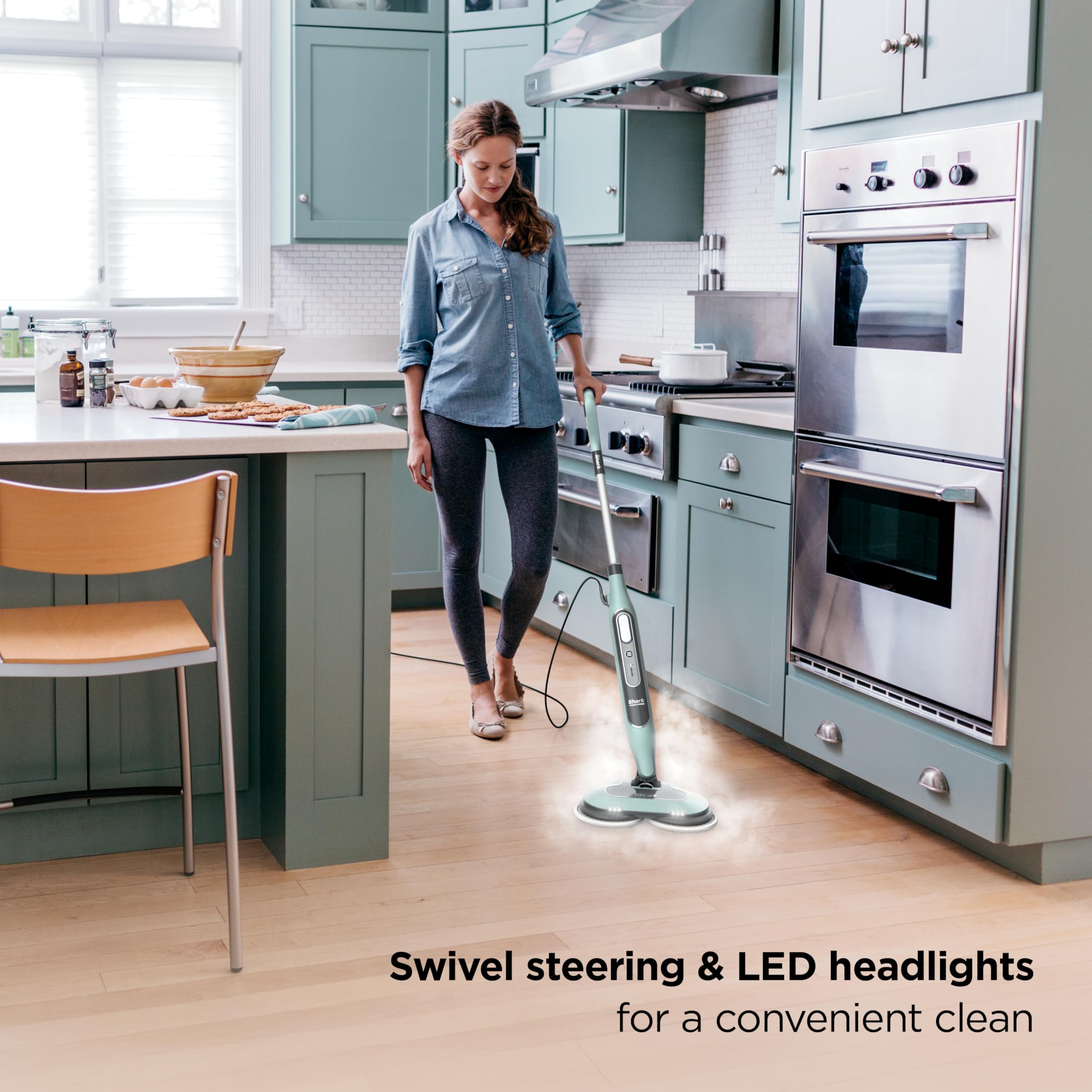 Shark Steam & Scrub mop designed for sealed hard floors like hardwood and tile