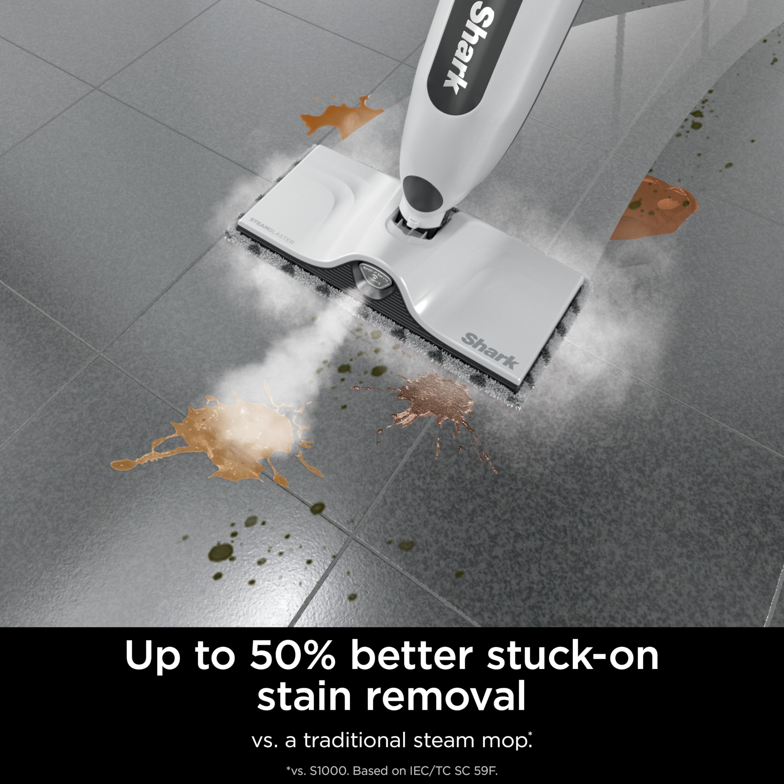 Shark SteamSpot lightweight design for easy maneuverability around furniture
