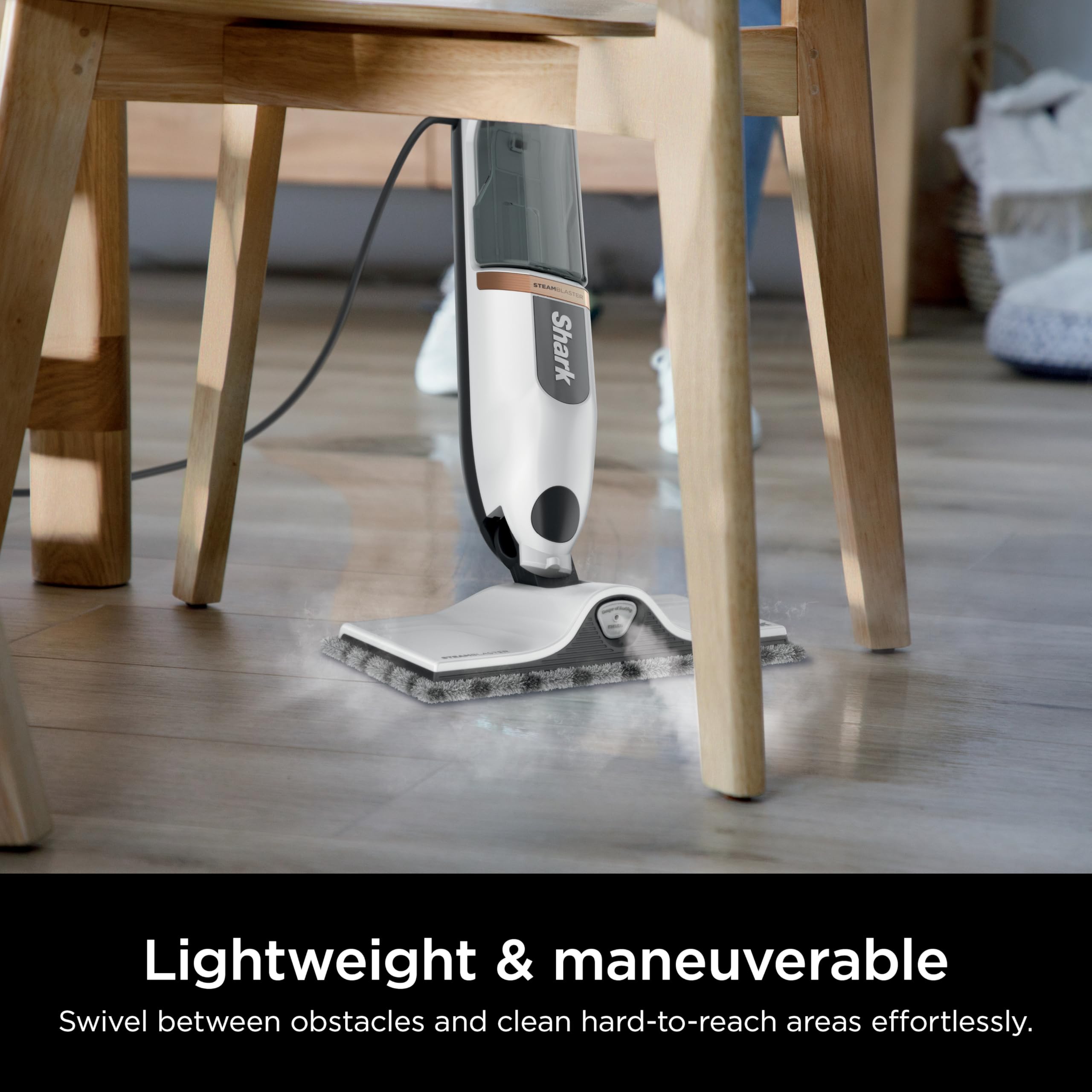 Shark SteamSpot safe on sealed hard floors like hardwood and tile