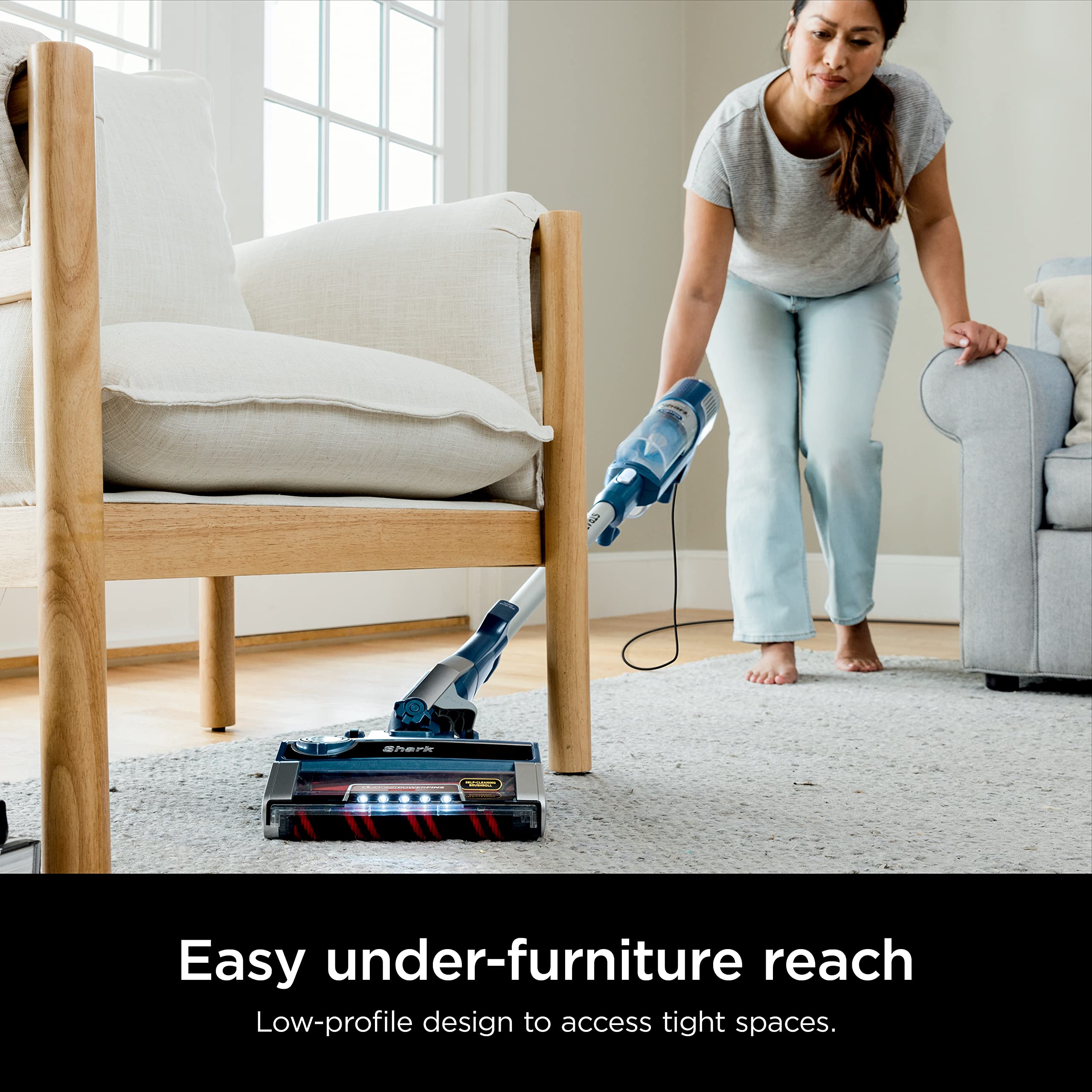 Shark Stratos with odor neutralizer technology for fresher spaces.