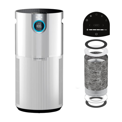 Shark UA205 Nanoseal HEPA Air Purifier Max front view shows wide coverage up to 1350 sq ft.