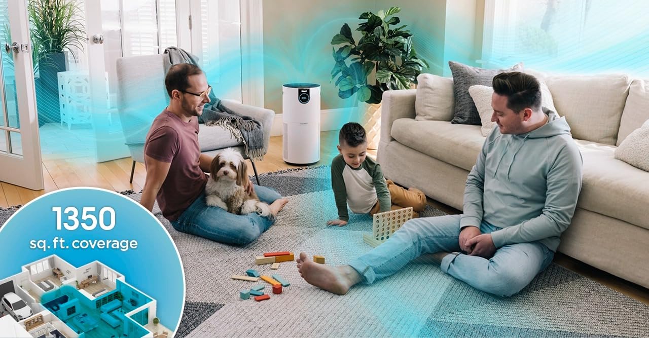 Shark UA205 Nanoseal HEPA Air Purifier Max renewed badge signals refreshed performance.