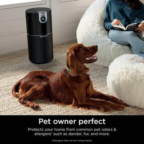 Shark UA205 Nanoseal HEPA Air Purifier Max vent close-up suggests quiet operation.