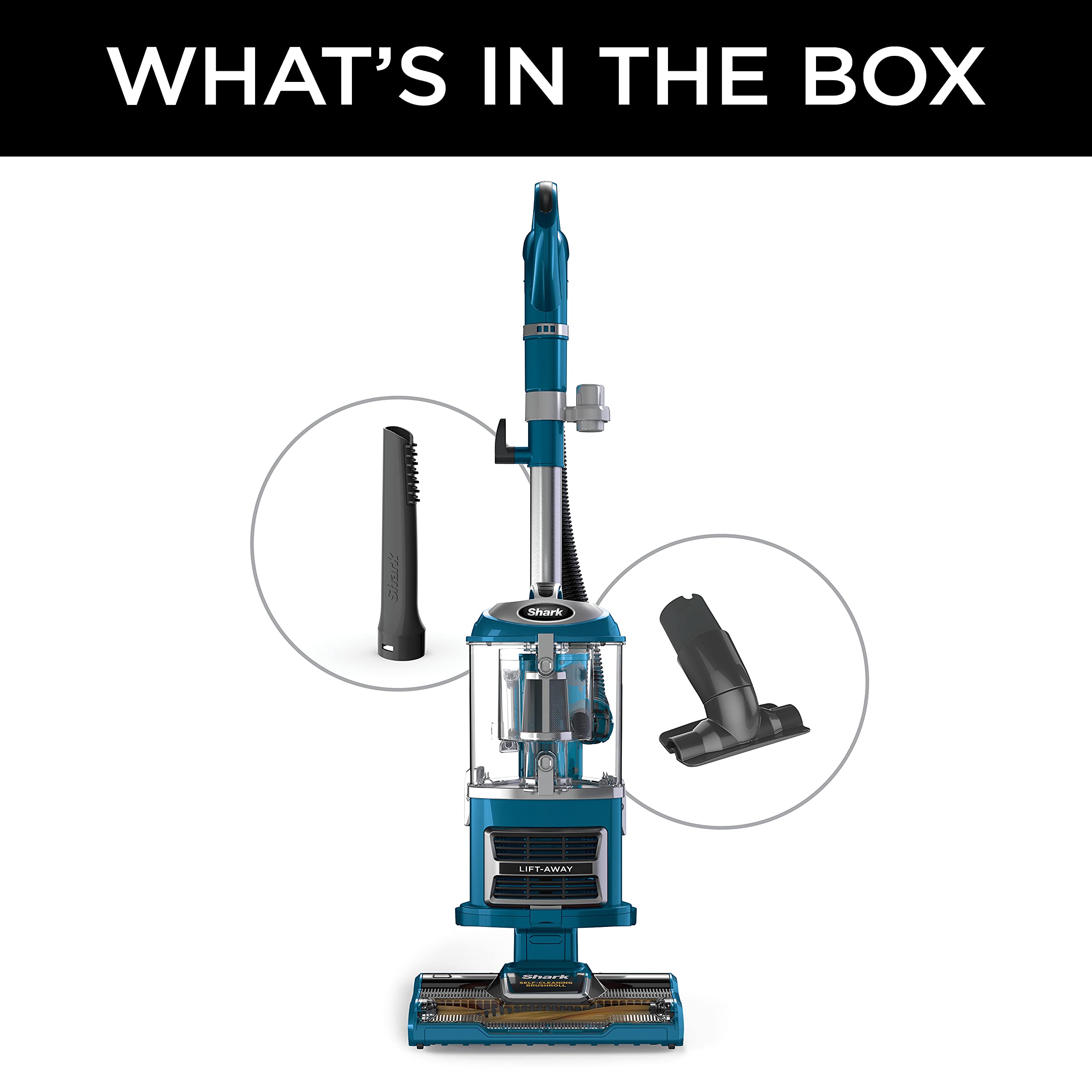 Shark swivel steering helps maneuver around furniture and appliances.