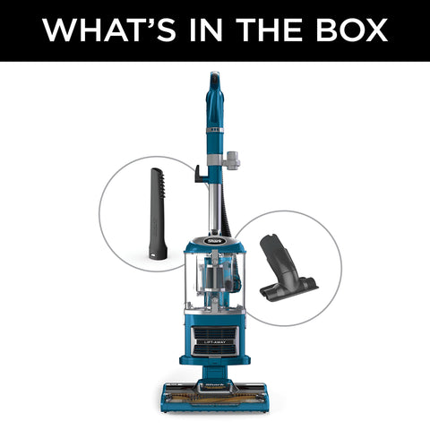Shark swivel steering helps maneuver around furniture and appliances.