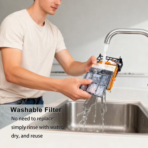 Shark UR2360S base post-motor foam filter boosts filtration while preserving suction