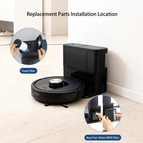 Shark UR2360S base post-motor HEPA filter helps maintain cleaner exhaust air