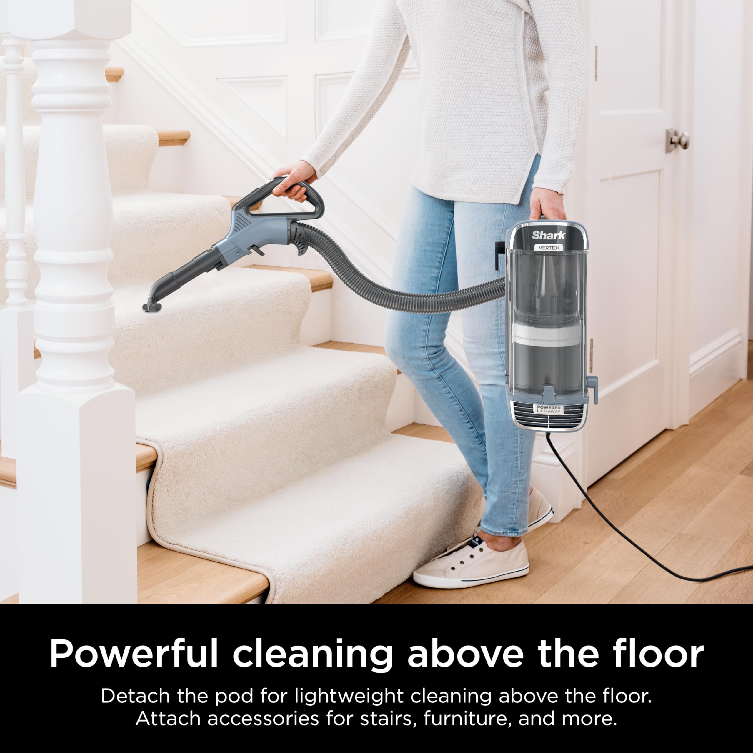 DuoClean PowerFins HairPro brushes lift dirt and hair in every pass