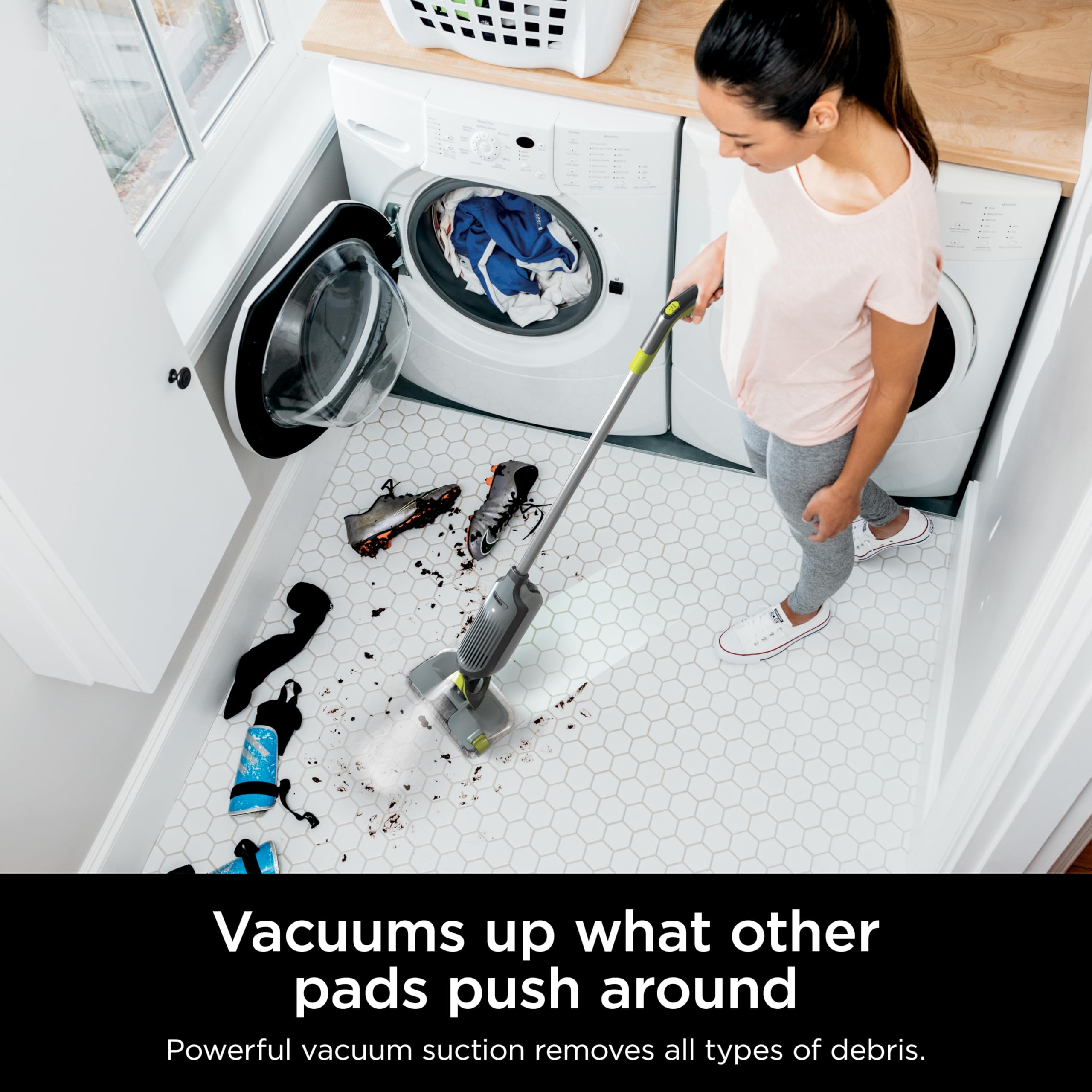 Shark VACMOP disposable pads ready for fast, touchless disposal