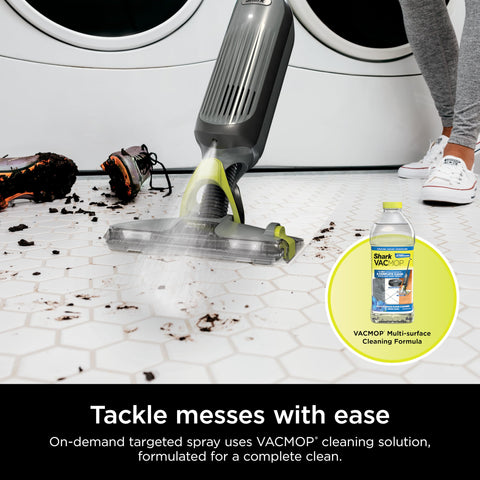 Shark VACMOP multi-surface cleaning on hardwood, tile, and laminate
